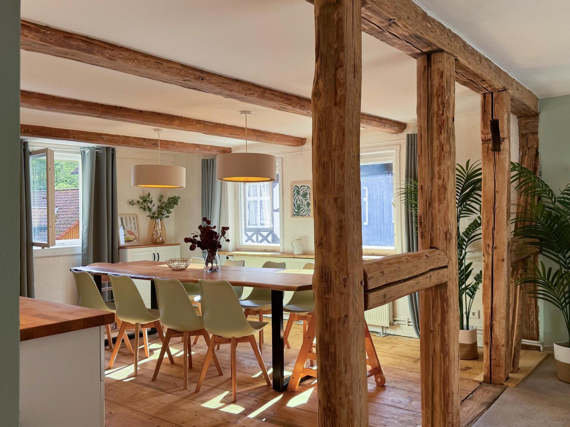 Haus Ludwig - Saniertes Fachwerkhaus Im Harz - 12 Personen Villa Thale Luaran gambar